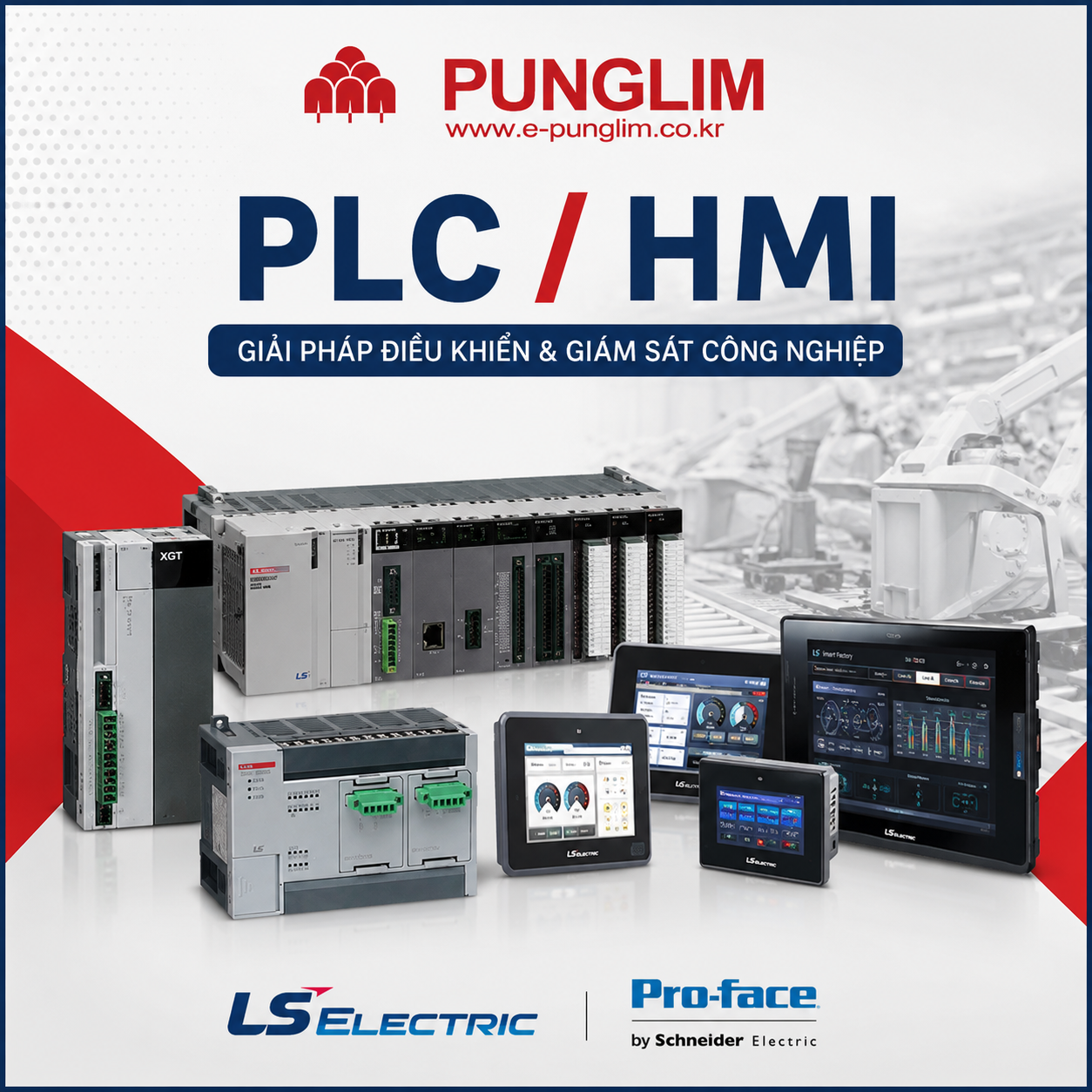 PLC / HMI – Giải pháp điều khiển và tự động hóa công nghiệp từ Hàn Quốc
