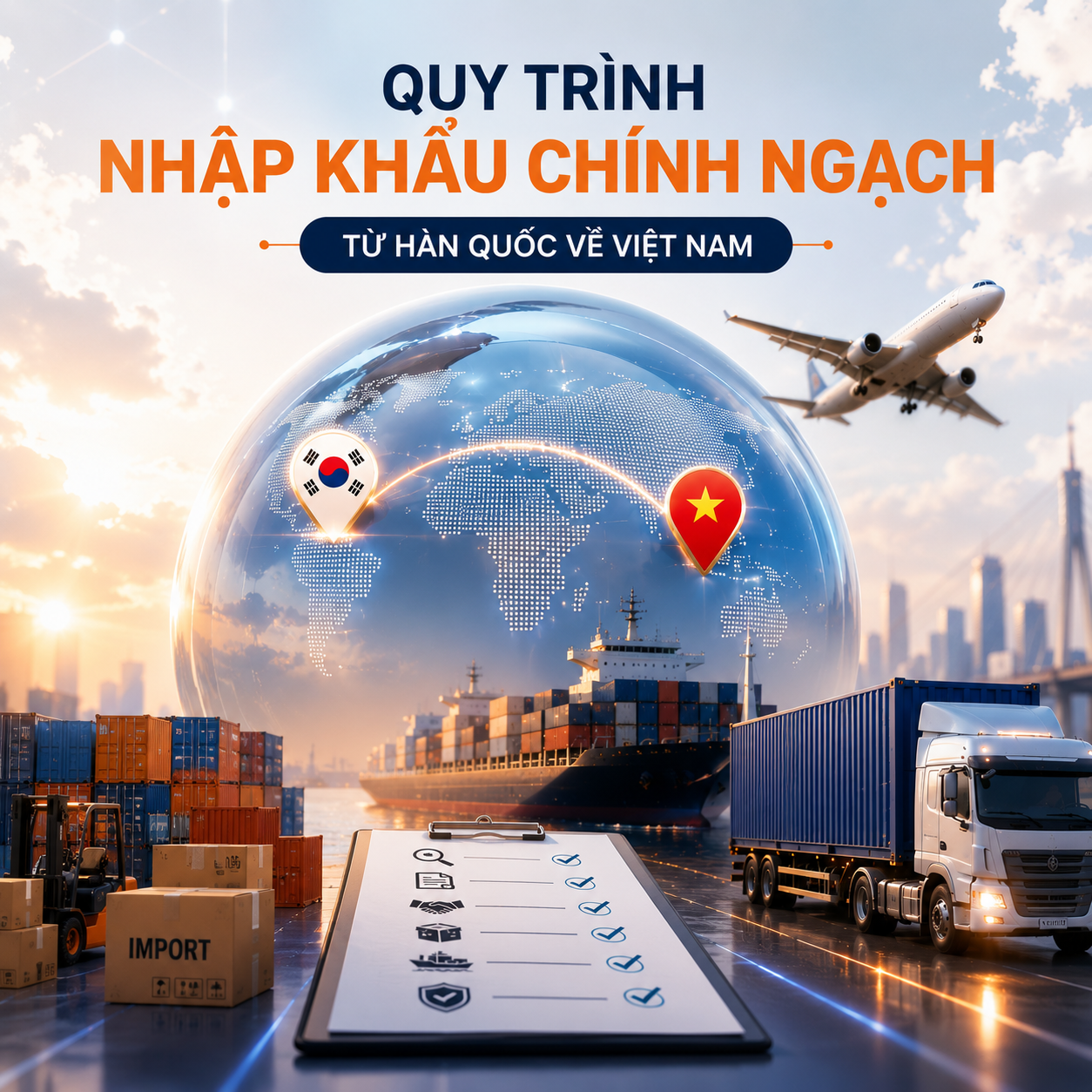 Quy Trình Nhập Khẩu Chính Ngạch Từ Hàn Quốc Về Việt Nam