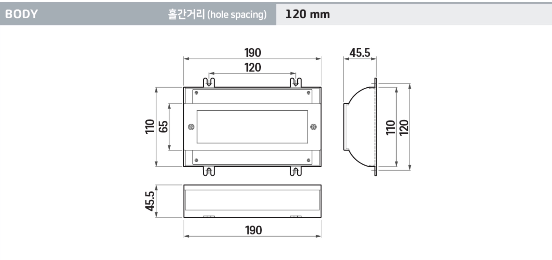 Bản vẽ kích thước phần thân bộ điều khiển MST NSU-1000.