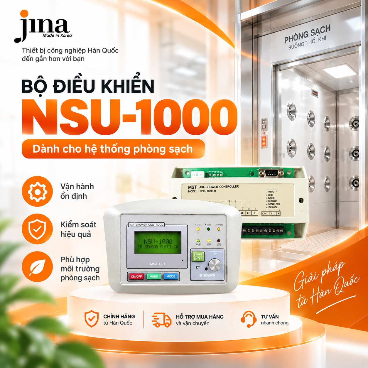 MST NSU-1000 – Bộ điều khiển Air Shower phòng sạch Hàn Quốc