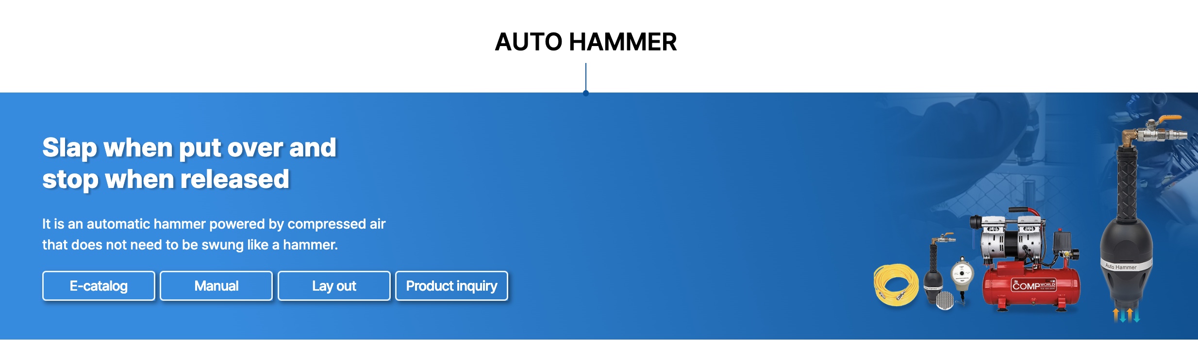 Auto Hammer – Búa khí nén tự động NAMBU, hỗ trợ các công việc lắp ráp, gia công và bảo trì thiết bị.