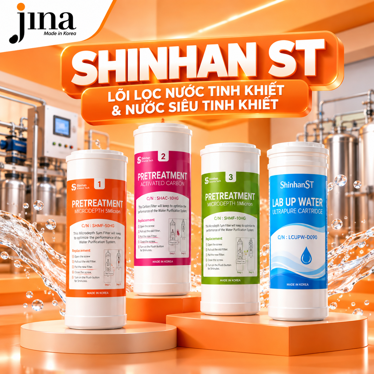 Shinhan ST Hàn Quốc – Lõi Lọc Nước Tinh Khiết & Nước Siêu Tinh Khiết